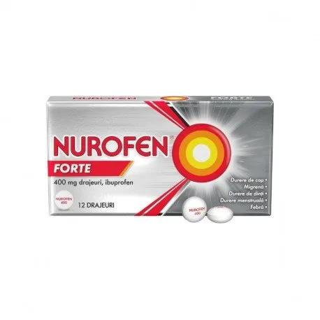 Nurofen Forte 400 mg,12 drajeuri, antiinflamator