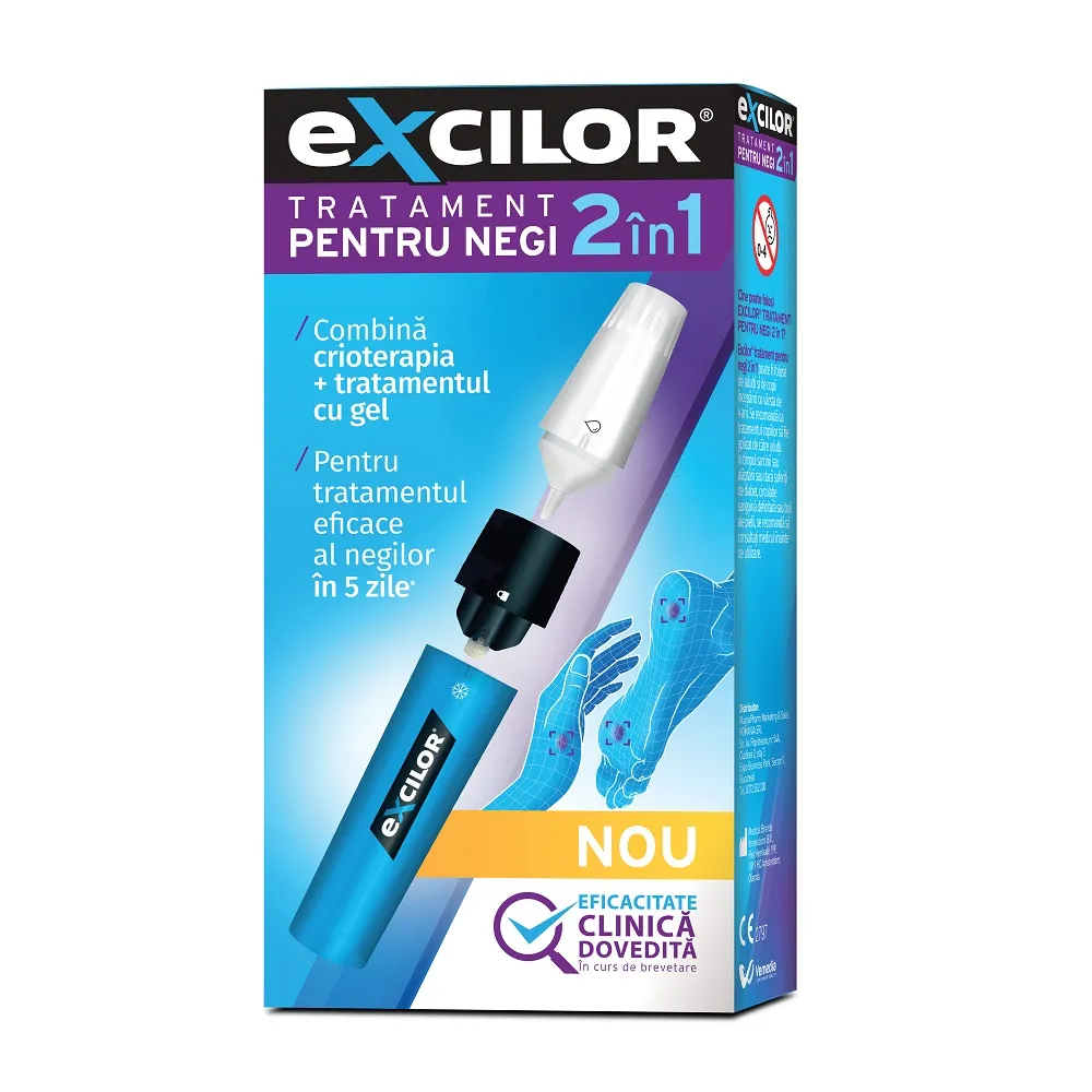 Excilor Tratament pentru negi 2 in 1