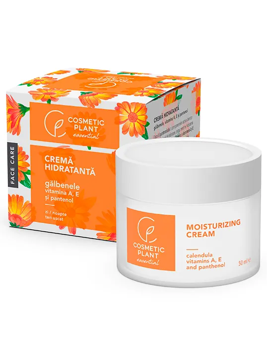Crema hidratanta cu galbenele, vitaminele A,E si pantenol, 50 ml, Cosmetic Plant