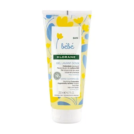 Gel spumant pentru par si corp, 200 ml, Klorane Bebe