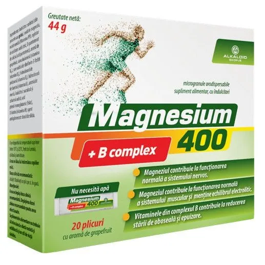 MAGNESIUM 400+B COMPLEX*20 PLICURI