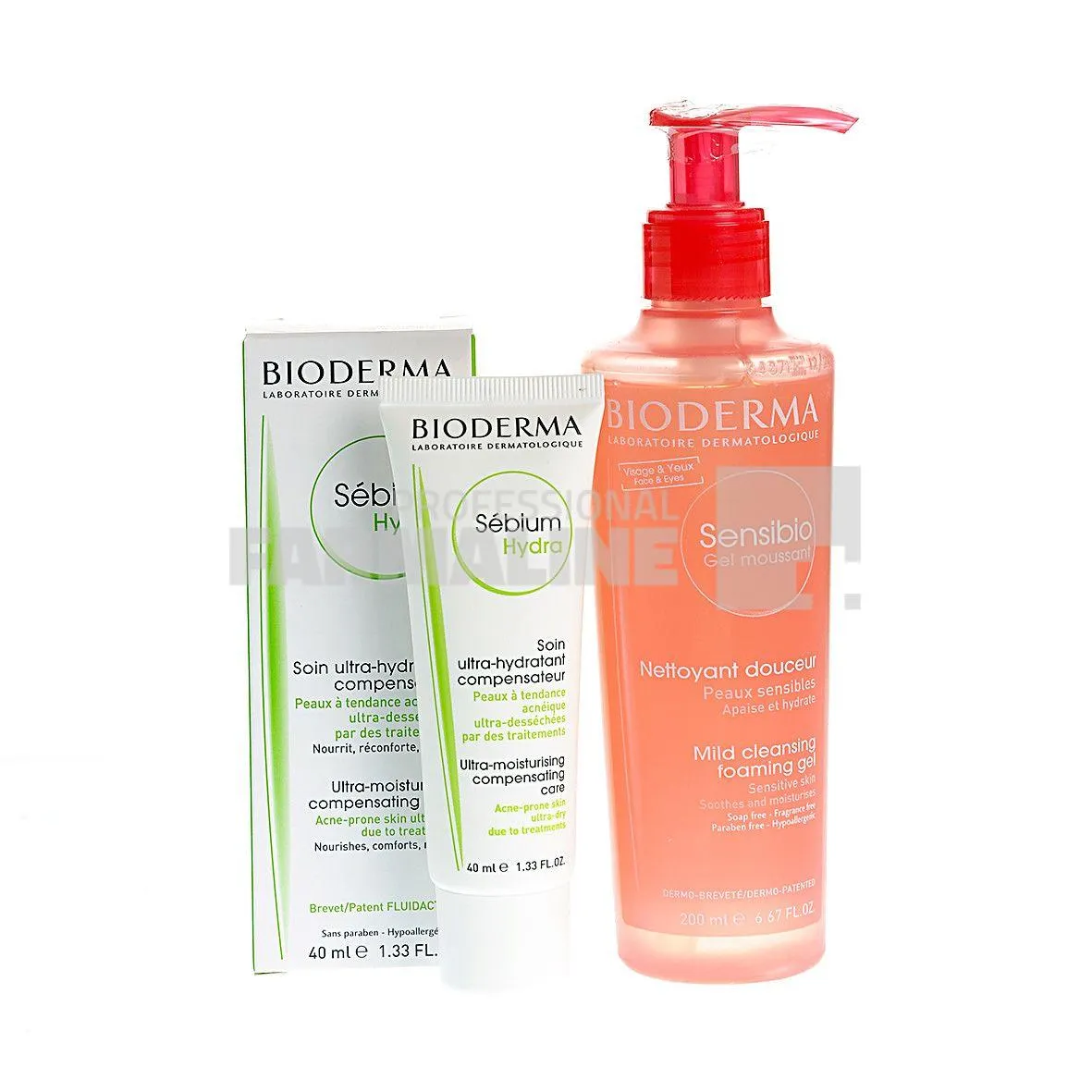 Bioderma Pachet Sebium Hydra Crema 40 ml + Sensibio Gel Spumant 200 ml Cadou