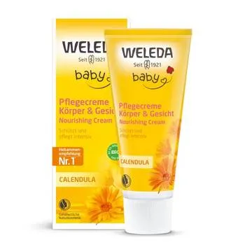 Crema de corp hidratanta Baby cu galbenele, 75ml, Weleda