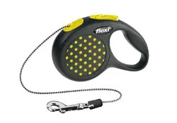 Lesa retractabila - Flexi Design - cu fir - XS (8 kg) - Galben