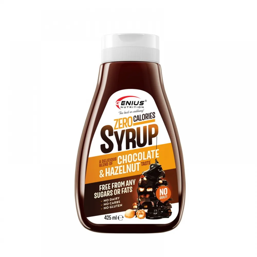 Sirop zero calorii cu aroma de ciocolata cu alune (425 ml), Genius Nutrition