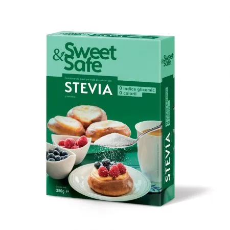 Indulcitor natural Stevia, 350 g, Sweet & Safe