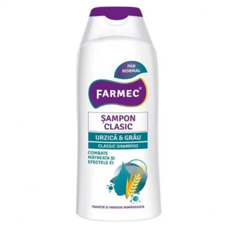 Farmec Sampon clasic cu Urzica si Grau, 400 ml