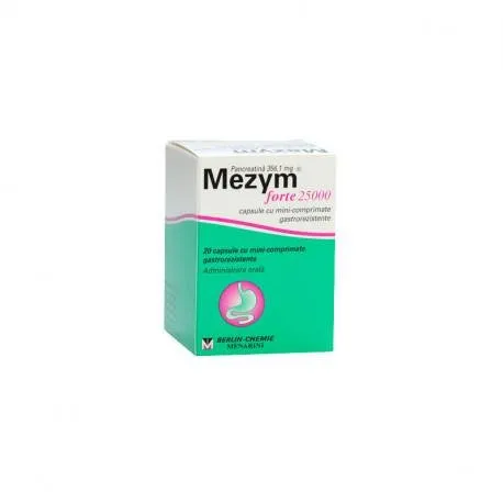 Mezym Forte 25000, 20 capsule mini-comprimate gastrorezistente