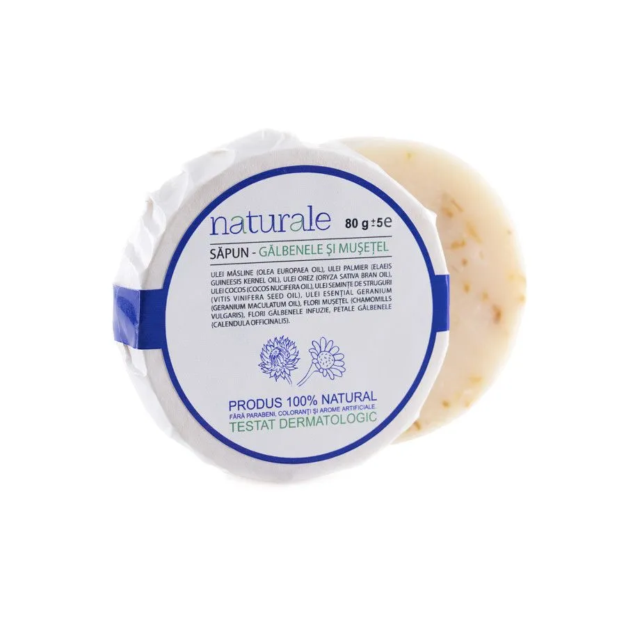 NATURALE Sapun Solid Galbenele si Musetel x 80g