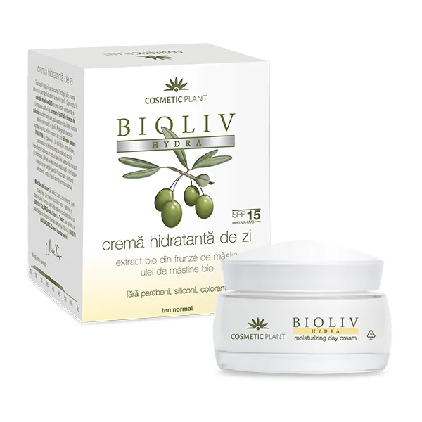 Crema hidratanta de zi SPF15 Bioliv Hydra, 50 ml, Cosmetic Plant