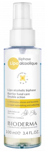 Dezinfectant maini Biphase Lipo-alcoolique, 100 ml, Bioderma