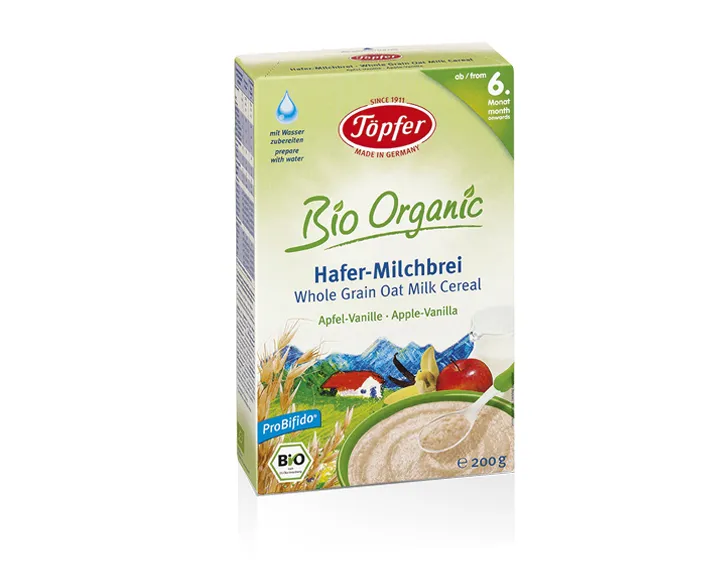 TOPFER BioOrgan 6 luni ovaz + lapte + mar + vanilie x 200 g (Töpfer)