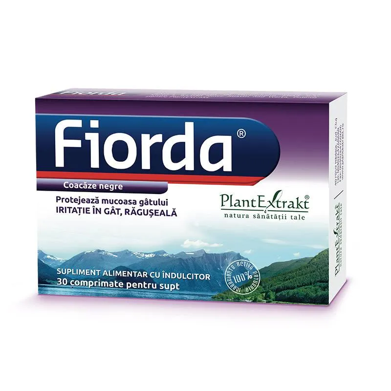 Fiorda cu aromă de coacăze negre, 30 comprimate, Plant Extrakt