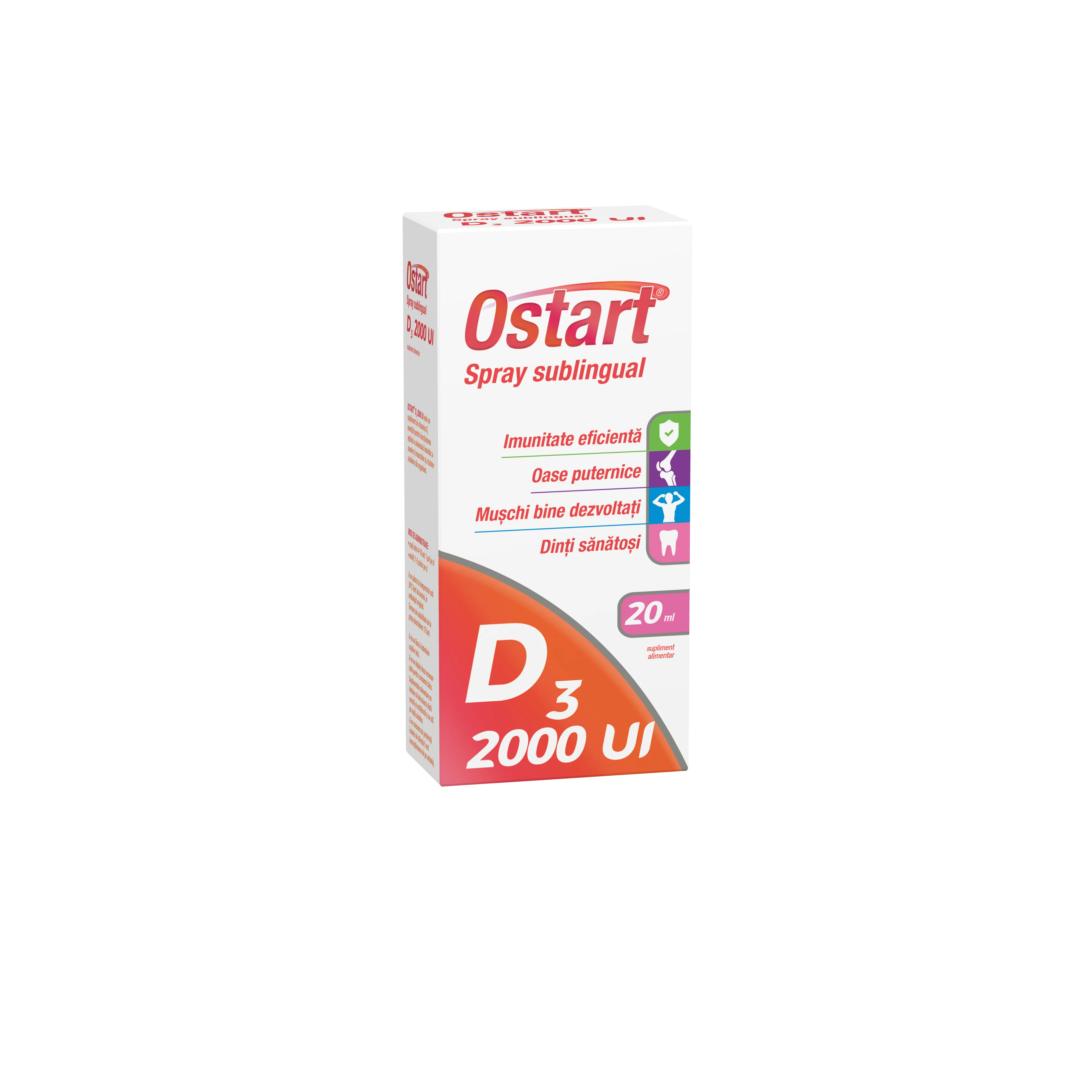 Ostart D3 2000UI spay sublingual, 20 ml, Fiterman