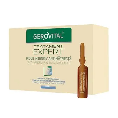 Fiole intensiv antimatreata Tratament Expert, 10 fiole, Gerovital 1108
