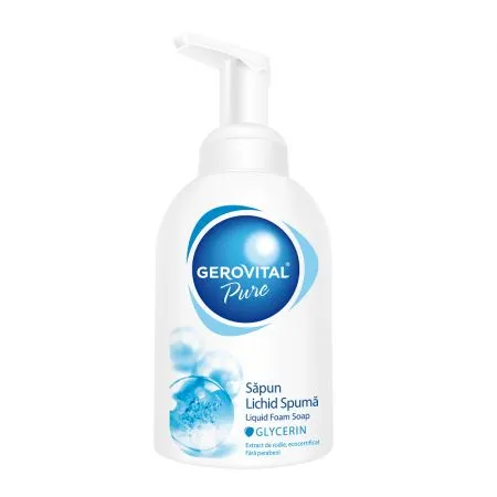 Sapun lichid spuma pentru maini si corp Pure Glycerin, 300 ml, Gerovital