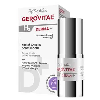 Crema antirid contur ochi H3 Derma+, 15ml, Gerovital