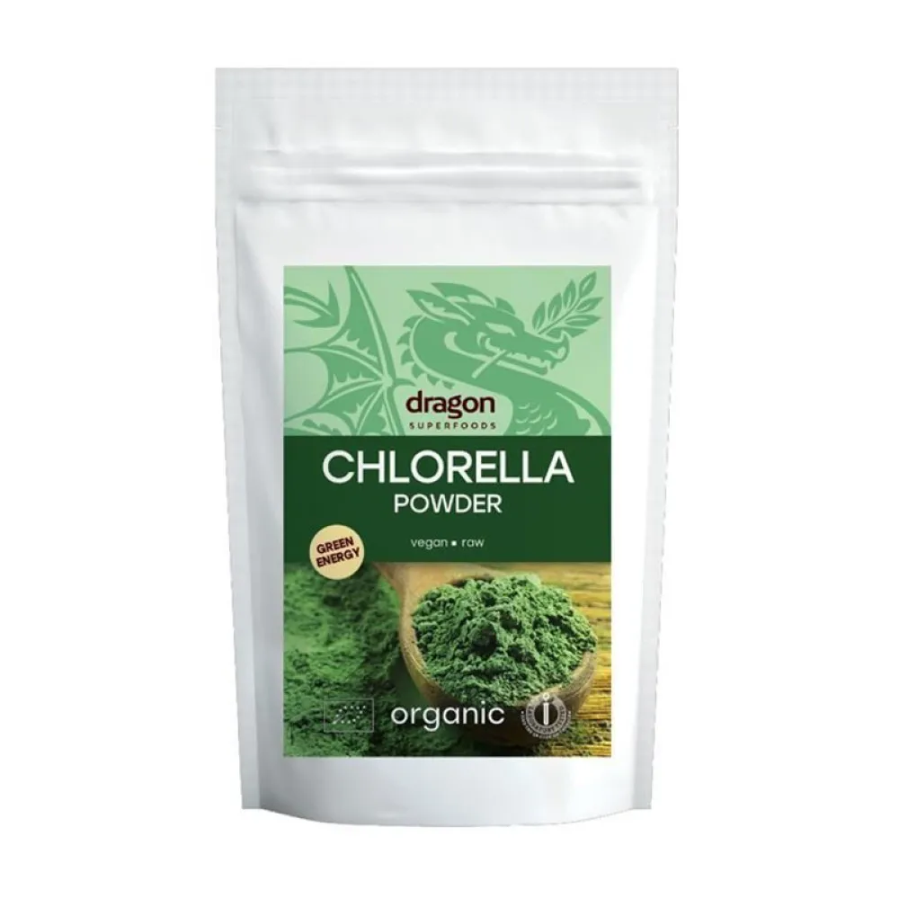 Chlorella pulbere raw bio (200 grame), Dragon Superfoods