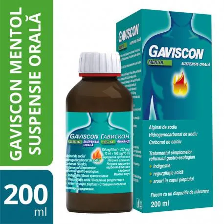 Gaviscon Mentol suspensie orala, 200 ml