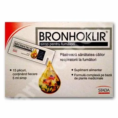 BRONHOKLIR SIROP FUMATORI 15 PLICURI