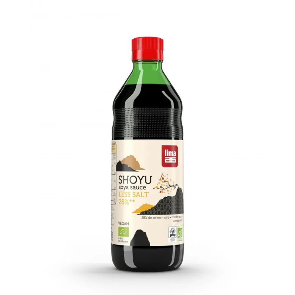 Sos de soia Shoyu bio cu continut redus de sare (250 ml), Lima