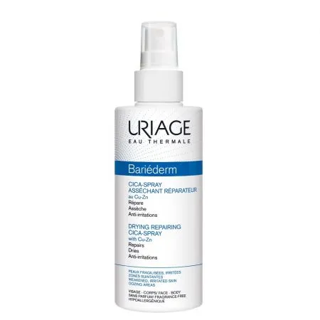 Spray reparator pentru pielea iritata Bariederm Cica, 100 ml, Uriage