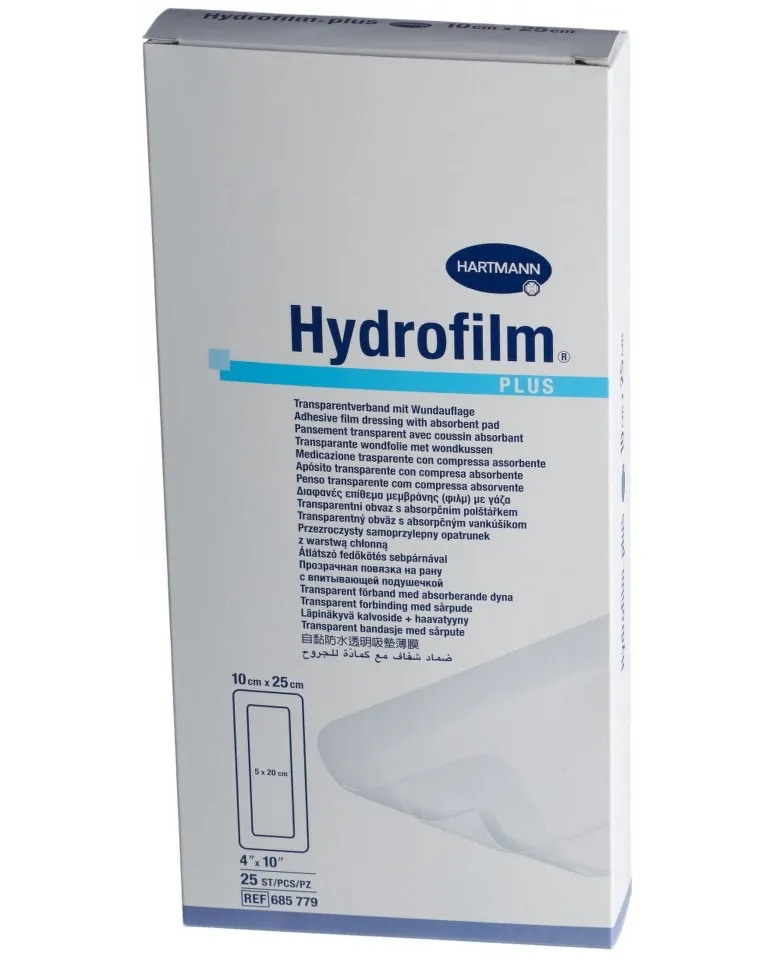 HARTMANN HYDROFILM PLUS PANSAMENT 10X25CM X 25 BUC