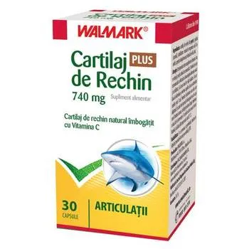 Cartilaj de Rechin Plus 740 mg cu Vitamina C, 30 capsule, Walmark