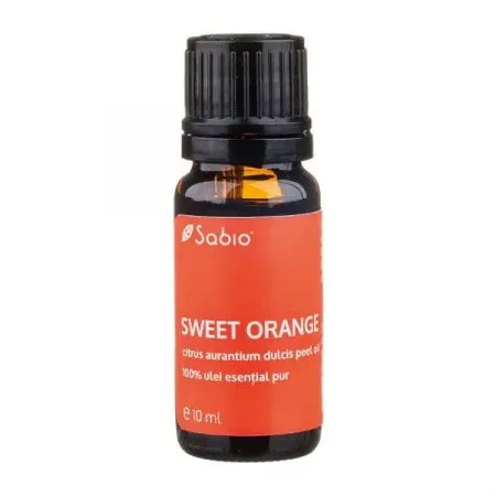 Ulei 100% pur esential Sweet Orange, 10 ml, Sabio