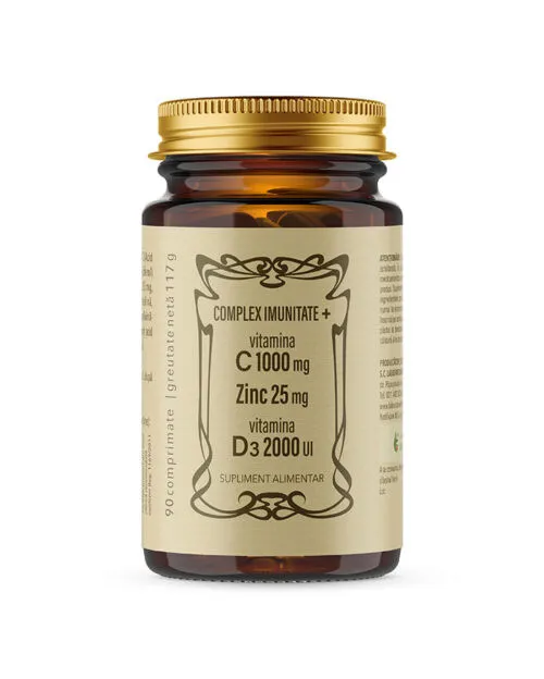 COMPLEX IMUNITATE +VITAMINA C 1000MG+ZN 25MG +D3 2000UI X 90 COMPRIMATE
