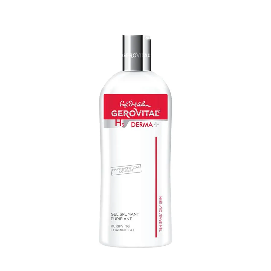 Gel spumant purifiant H3 Derma+, 200 ml, Gerovital 385