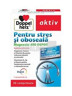 Doppelherz Aktiv Stres si oboseala Magneziu 400 Depot 30 comprimate