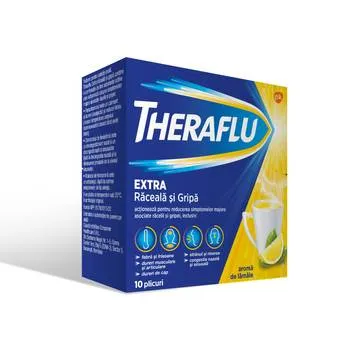 Theraflu Extra Raceala si Gripa, 10 plicuri, GSK