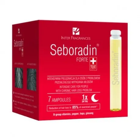 Seboradin Forte tratament caderea parului si subtiere, 7 fiole * 5,5 ml