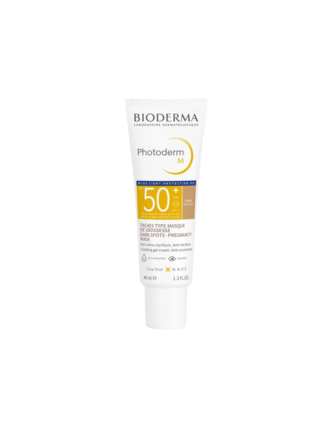 Gel crema Photoderm M SPF50+ auriu, ten sensibil, 40ml, Bioderma
