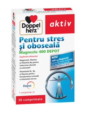Pentru stres si oboseala Magneziu 400 DEPOT, 30 comprimate, Doppelherz