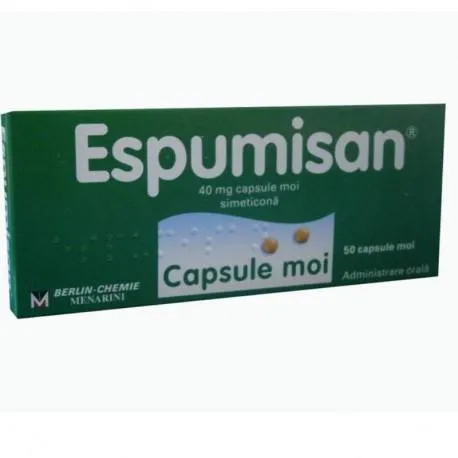 Espumisan 40 mg, 50 capsule moi, pentru stomac