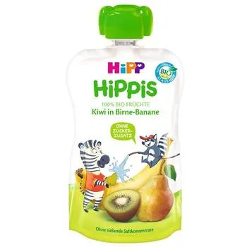 Piure de pere, banane si kiwi Hippis, 100g, Hipp