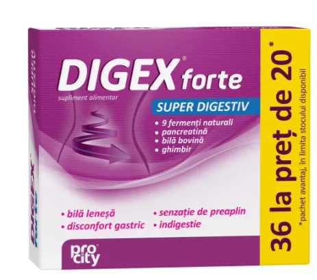 Digex forte super digestiv 20+16 comprimate, FITERMAN