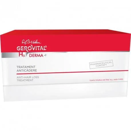 3920 Gerovital H3 Derma+ Tratament anticadere fiole, 12 fiole x 10ml