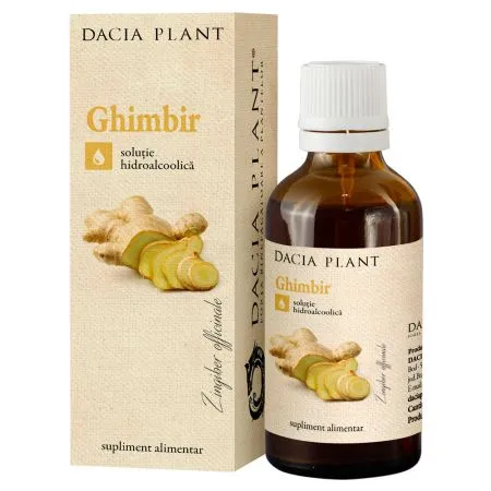 Tinctura de Ghimbir, 50 ml, Dacia Plant