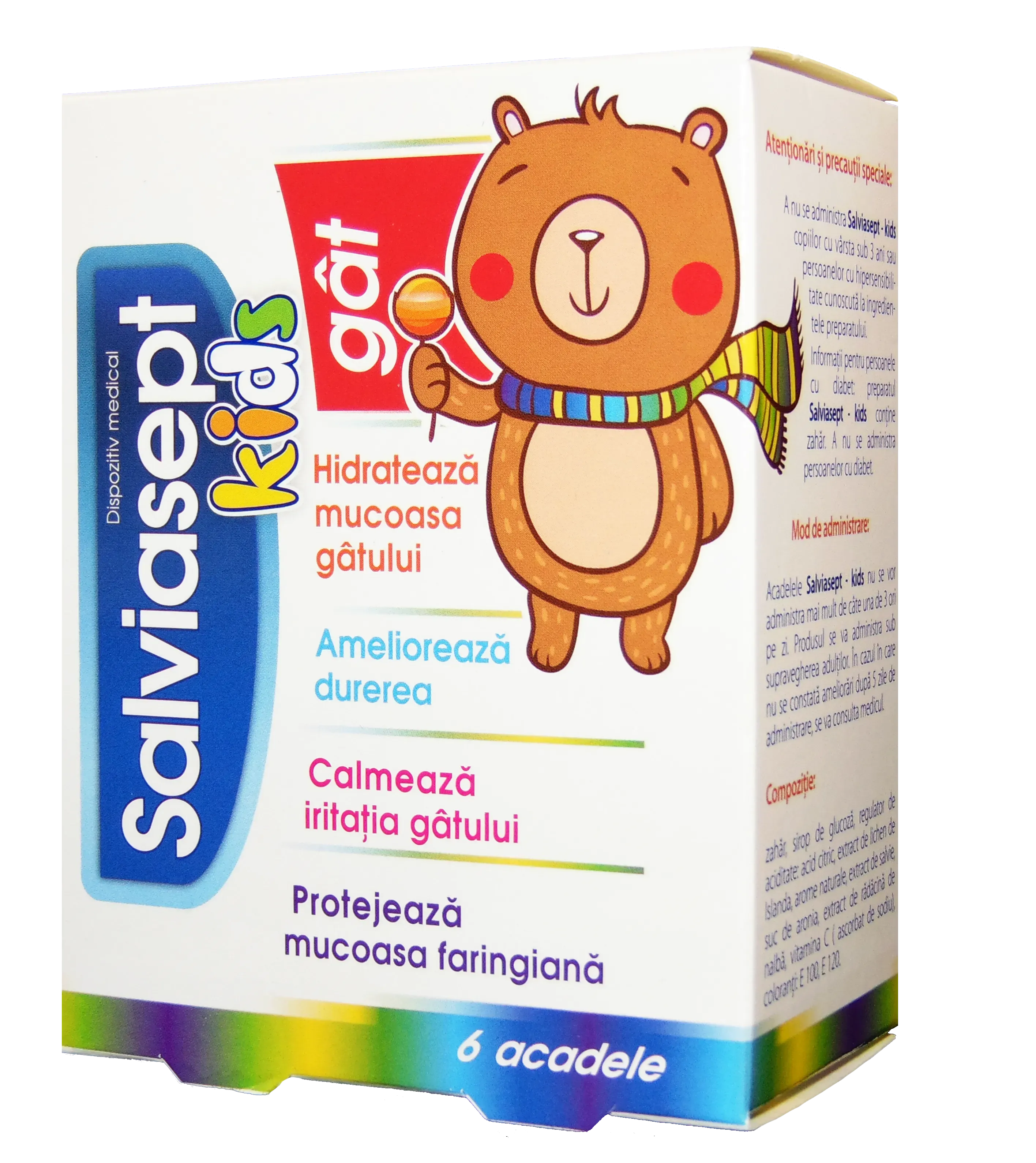 Zdrovit Salviasept Kids x 6 acadele