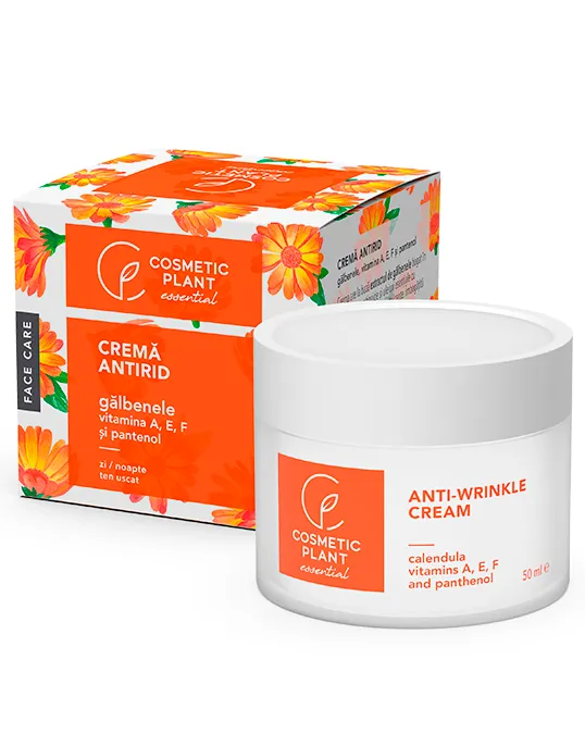 Crema antirid cu galbenele, vitaminele A, E, F si pantenol, 50 ml, Cosmetic Plant