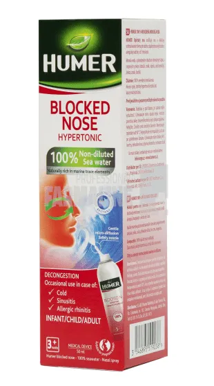 Humer Decongestionant nazal 100% Apa de Mare pentru adulti/copii 50 ml