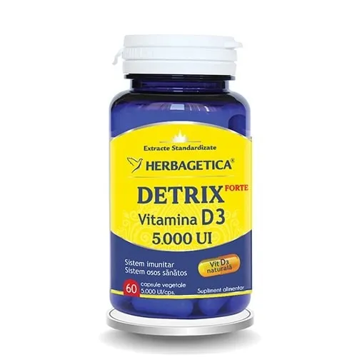 DETRIX FORTE VITAMINA D3 5000 UI x 60cps (Herbagetica)
