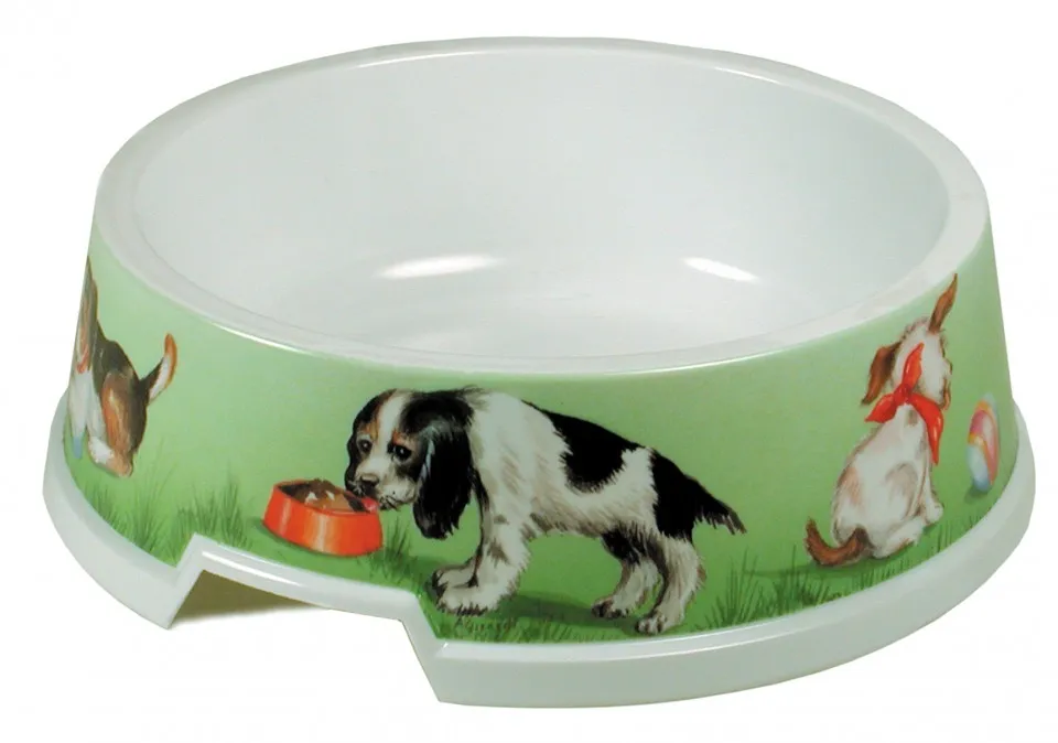 Castron melamina, colorat - mediu - 19x6.5cm