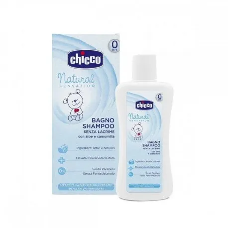 Chicco Natural Sensation Sampon fara lacrimi 2in1, 200 ml, 0luni+