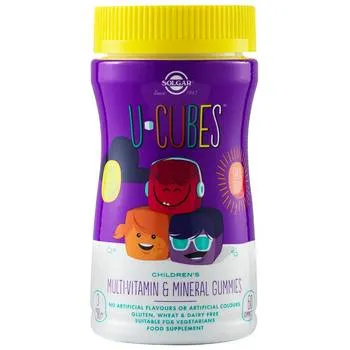 Multivitamine si minerale pentru copii U-Cubes, 60 jeleuri, Solgar