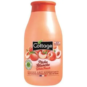 Gel de dus si lapte de baie White Peach, 250ml, Cottage