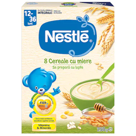 Nestle Cereale cu 8 cereale si miere x 250 grame